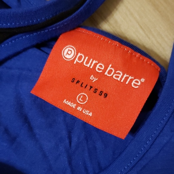 Pure Barre Splits59 Cassi Tank Blue Black L NEW - Picture 4 of 6